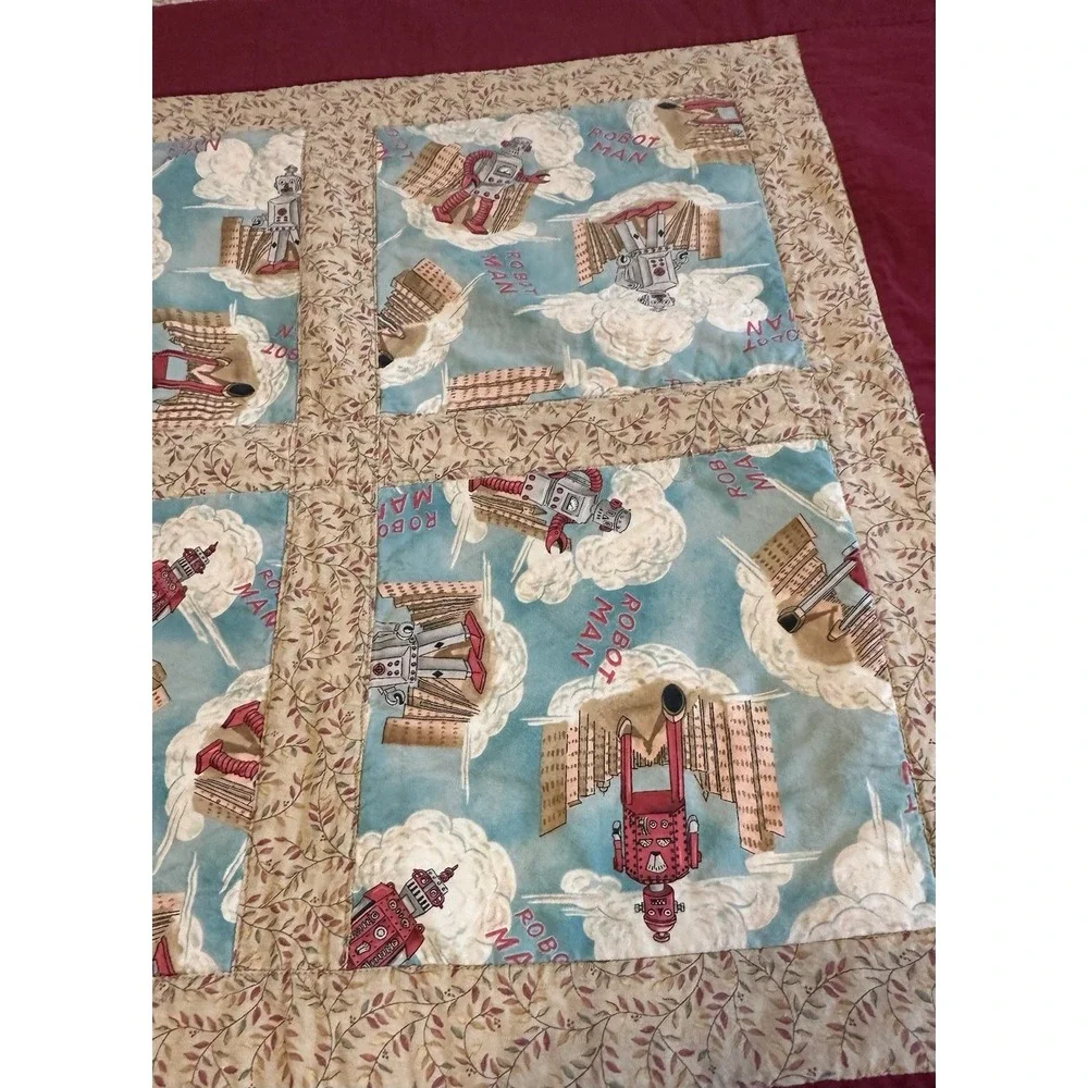 ROBOTS Quilt -Toddler Bed or Floor Play